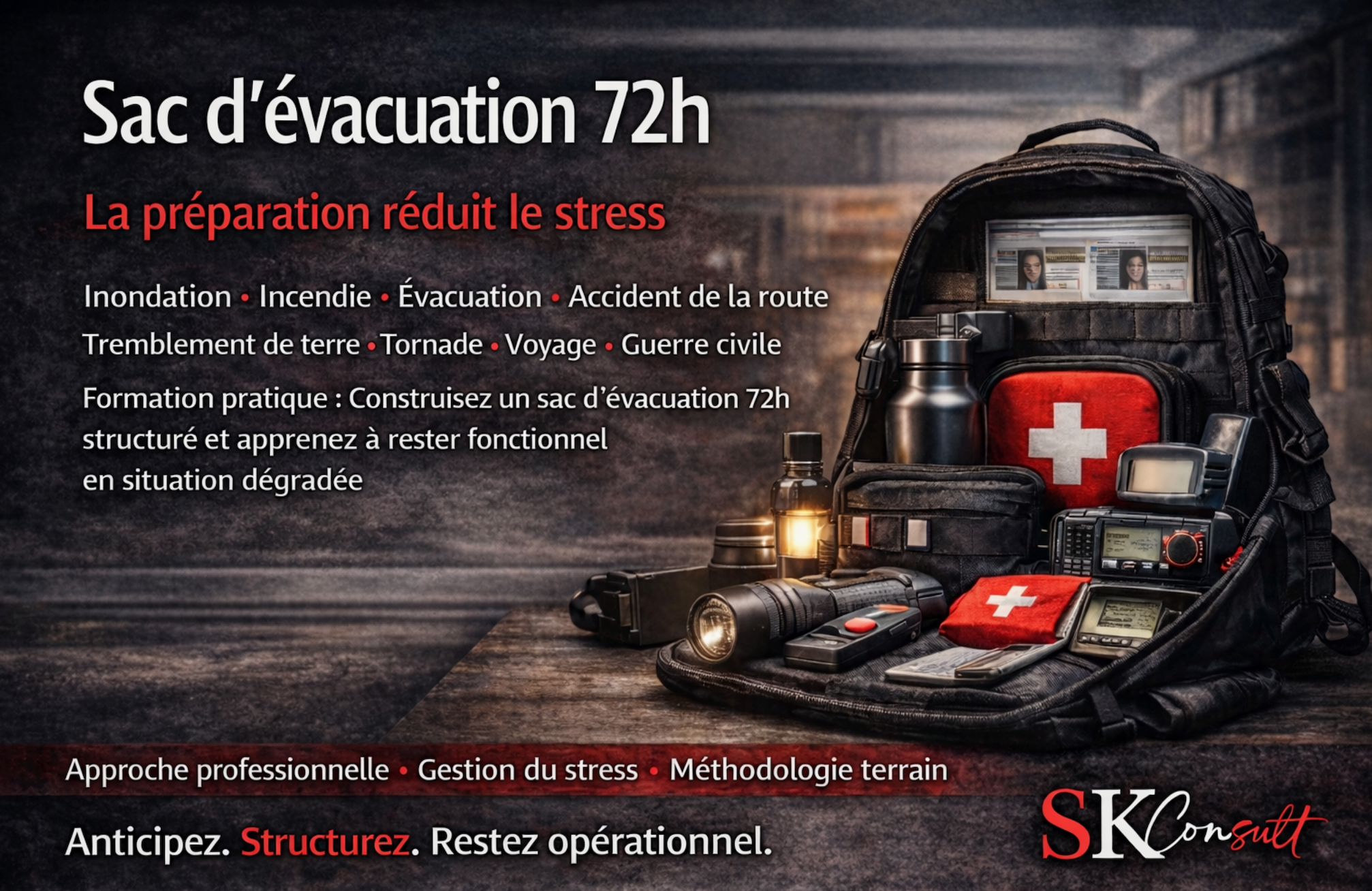 Sac d’évacuation 72h